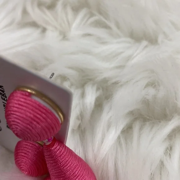 4/$20 SugarFix by BaubleBar Pink String Wrapped Drop Earrings - Picture 5 of 6
